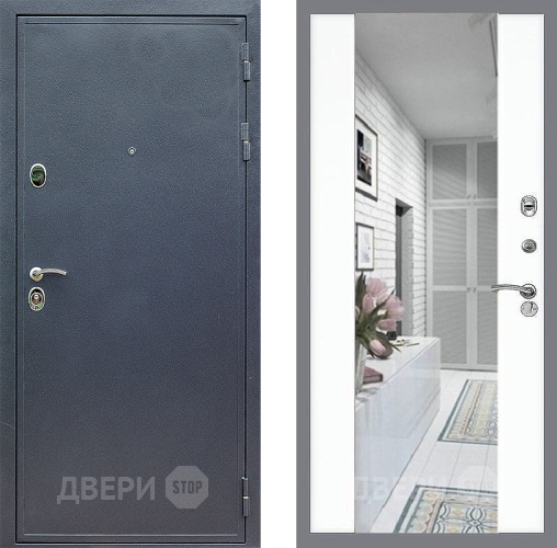 Входная металлическая Дверь Стоп СИЛЬВЕР Зеркало СБ-16 Силк Сноу в Старой Купавне