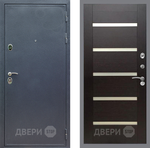 Входная металлическая Дверь Стоп СИЛЬВЕР СБ-14 венге поперечный в Старой Купавне