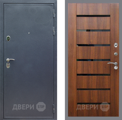 Входная металлическая Дверь Стоп СИЛЬВЕР СБ-14 Орех бренди в Старой Купавне