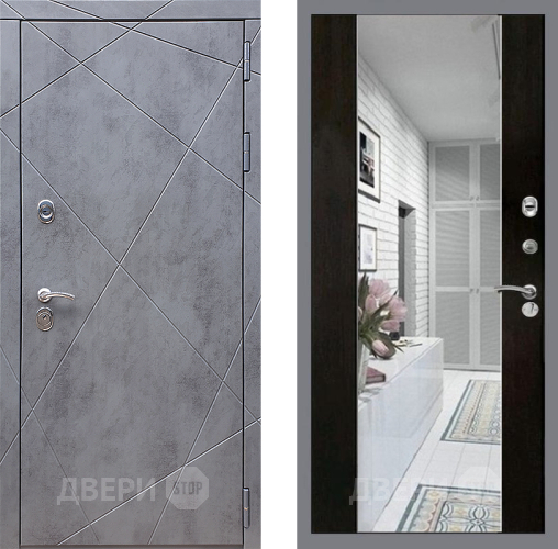 Входная металлическая Дверь Стоп Лучи Зеркало СБ-16 Венге в Старой Купавне