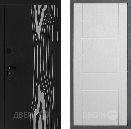 Входная металлическая Дверь Дверной континент ДК-12 ФЛ-Лайн Белое дерево в Старой Купавне