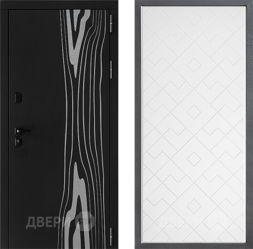 Входная металлическая Дверь Дверной континент ДК-12 ФЛ-Тиффани Белый софт в Старой Купавне