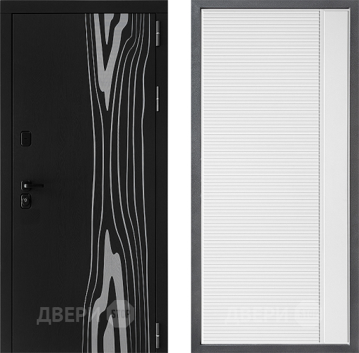 Входная металлическая Дверь Дверной континент ДК-12 ФЛ-757 Белое Стекло Софт милк в Старой Купавне