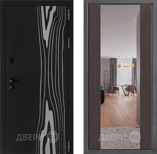 Входная металлическая Дверь Дверной континент ДК-12 ФЛЗ-1 Зеркало Венге в Старой Купавне