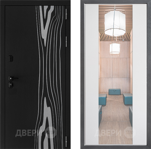 Дверь Дверной континент ДК-12 ФЛЗ-1 Зеркало Белый софт в Старой Купавне