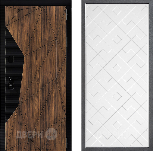 Входная металлическая Дверь Дверной континент ДК-11 ФЛ-Тиффани Белый софт в Старой Купавне