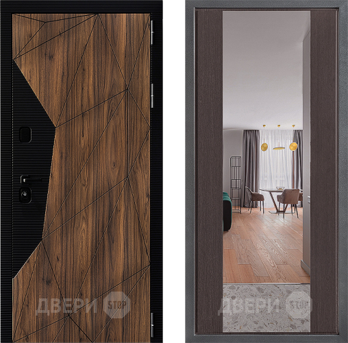 Входная металлическая Дверь Дверной континент ДК-11 ФЛЗ-1 Зеркало Венге в Старой Купавне