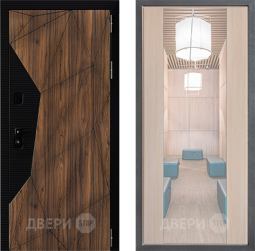 Дверь Дверной континент ДК-11 ФЛЗ-1 Зеркало Капучино в Старой Купавне