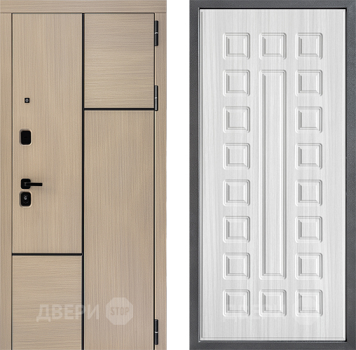 Входная металлическая Дверь Дверной континент ДК-14 ФЛ-183 Сандал белый в Старой Купавне