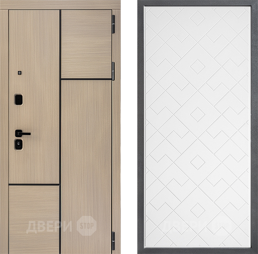 Входная металлическая Дверь Дверной континент ДК-14 ФЛ-Тиффани Белый софт в Старой Купавне