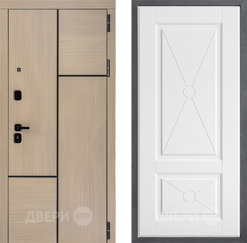 Входная металлическая Дверь Дверной континент ДК-14 ФЛ-617 Софт милк в Старой Купавне