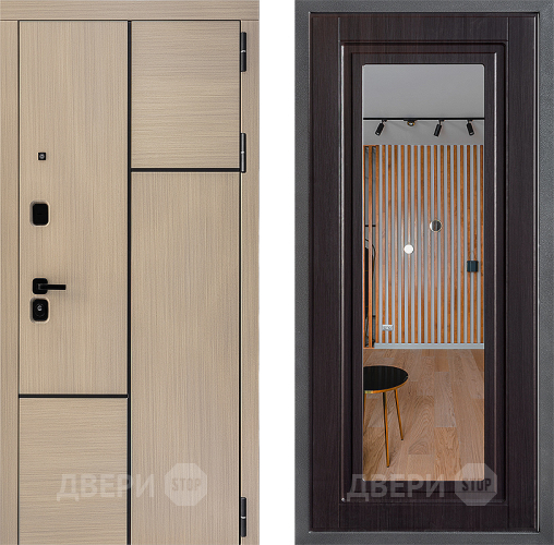 Входная металлическая Дверь Дверной континент ДК-14 ФЛЗ Зеркало Венге в Старой Купавне