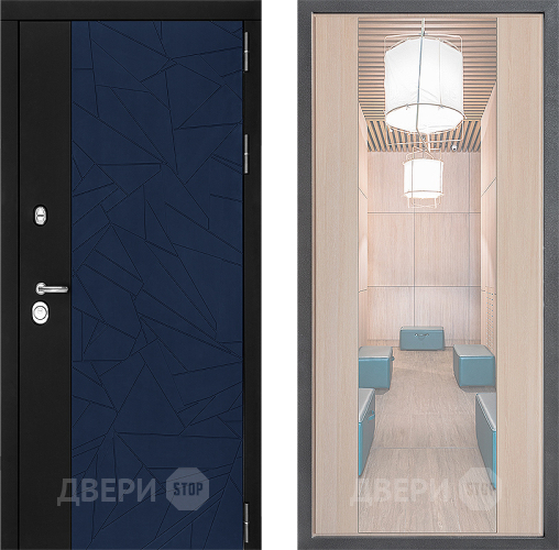 Входная металлическая Дверь Дверной континент ДК-9 ФЛЗ-1 Зеркало Капучино в Старой Купавне