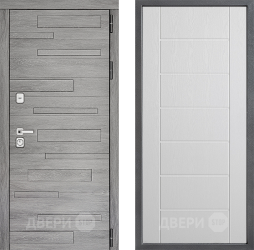 Входная металлическая Дверь Дверной континент ДК-10 ФЛ-Лайн Белое дерево в Старой Купавне