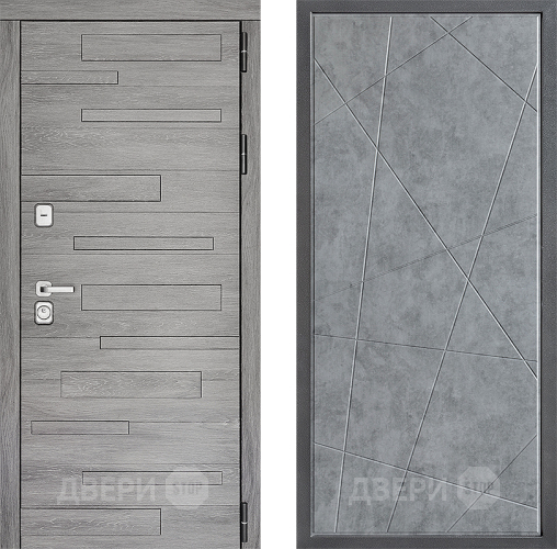 Входная металлическая Дверь Дверной континент ДК-10 ФЛ-655 Бетон серый в Старой Купавне