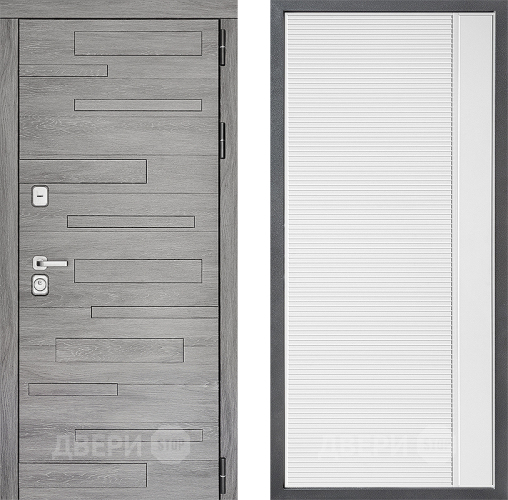 Входная металлическая Дверь Дверной континент ДК-10 ФЛ-757 Белое Стекло Софт милк в Старой Купавне