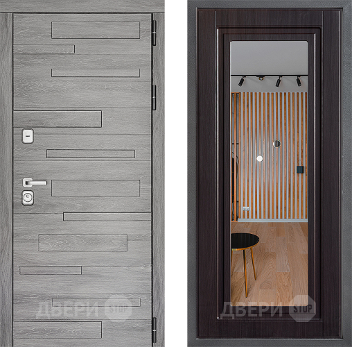 Входная металлическая Дверь Дверной континент ДК-10 ФЛЗ Зеркало Венге в Старой Купавне