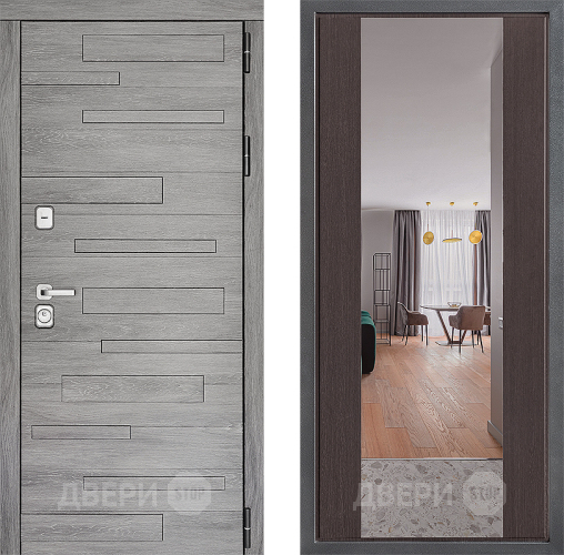 Входная металлическая Дверь Дверной континент ДК-10 ФЛЗ-1 Зеркало Венге в Старой Купавне