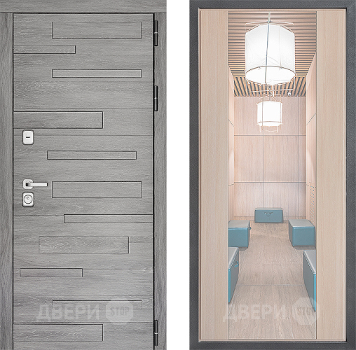 Дверь Дверной континент ДК-10 ФЛЗ-1 Зеркало Капучино в Старой Купавне