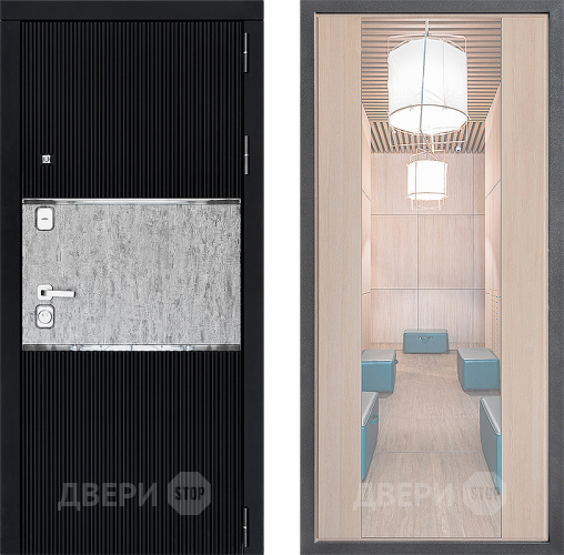 Входная металлическая Дверь Дверной континент ДК-13 ФЛЗ-1 Зеркало Капучино в Старой Купавне