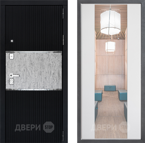 Дверь Дверной континент ДК-13 ФЛЗ-1 Зеркало Белый софт в Старой Купавне