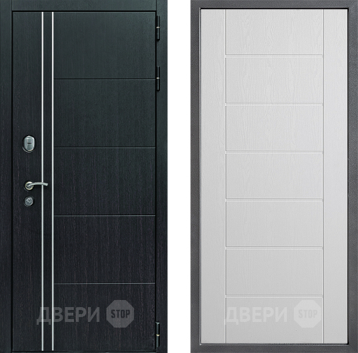 Дверь Дверной континент Теплолюкс Дизайн ФЛ-Лайн Белое дерево в Старой Купавне