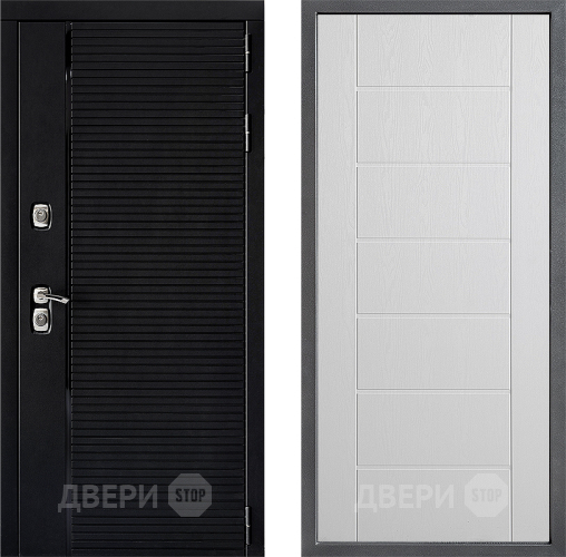 Входная металлическая Дверь Дверной континент ДК-1 ФЛ-Лайн Белое дерево в Старой Купавне