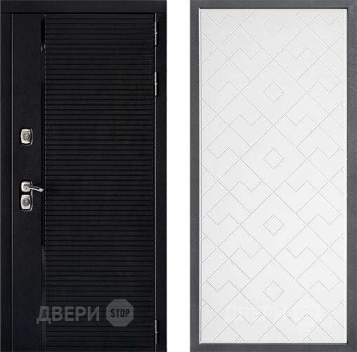 Входная металлическая Дверь Дверной континент ДК-1 ФЛ-Тиффани Белый софт в Старой Купавне