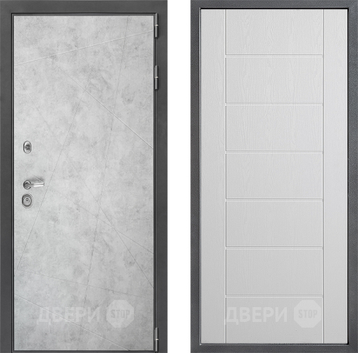 Входная металлическая Дверь Дверной континент ДК-3/743 ФЛ-Лайн Белое дерево в Старой Купавне