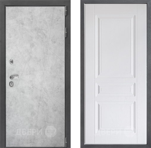 Входная металлическая Дверь Дверной континент ДК-3/743 ФЛ-243 Альберо Браш серебро в Старой Купавне