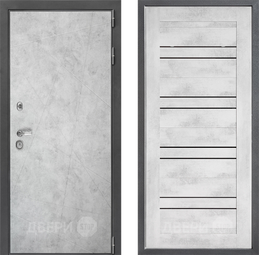 Входная металлическая Дверь Дверной континент ДК-3/743 ФЛ-49 Бетон снежный в Старой Купавне