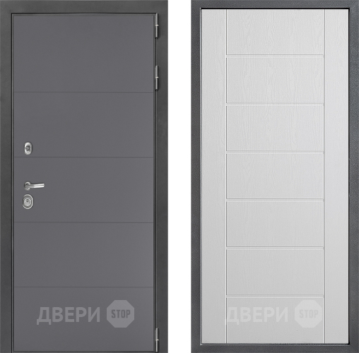 Входная металлическая Дверь Дверной континент ДК-3/649 ФЛ-Лайн Белое дерево в Старой Купавне