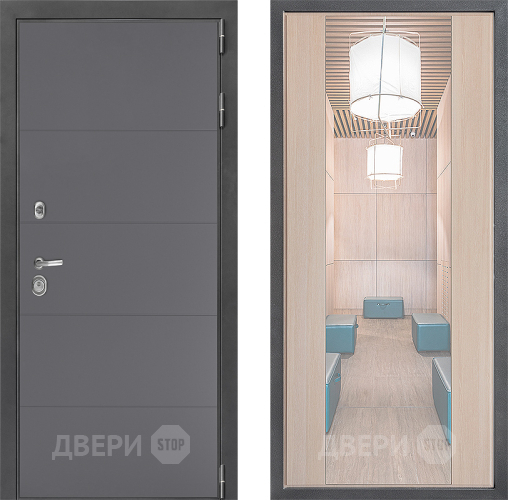 Дверь Дверной континент ДК-3/649 ФЛЗ-1 Зеркало Капучино в Старой Купавне