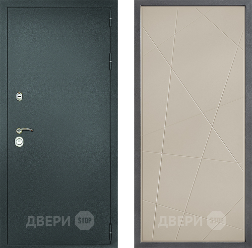 Входная металлическая Дверь Дверной континент Рубикон Серебро Дизайн ФЛ-655 Капучино в Старой Купавне