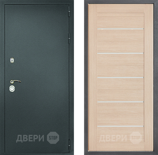 Дверь Дверной континент Рубикон Серебро Дизайн ФЛ-46 Капучино в Старой Купавне