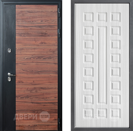 Входная металлическая Дверь Дверной континент ДК-15 Красное Дерево ТЕРМО ФЛ-183 Сандал белый в Старой Купавне