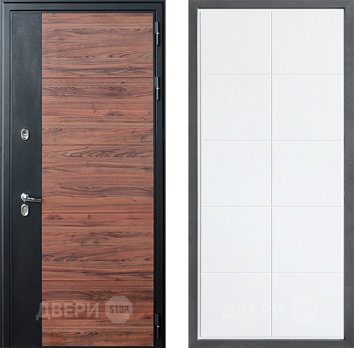 Входная металлическая Дверь Дверной континент ДК-15 Красное Дерево ТЕРМО ФЛ-Кватро Белое дерево в Старой Купавне