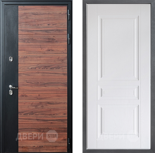 Входная металлическая Дверь Дверной континент ДК-15 Красное Дерево ТЕРМО ФЛ-243 Альберо Браш серебро в Старой Купавне