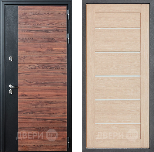 Входная металлическая Дверь Дверной континент ДК-15 Красное Дерево ТЕРМО ФЛ-46 Капучино в Старой Купавне