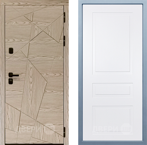 Входная металлическая Дверь Дива МД-97/1 Н-13 Белый в Старой Купавне