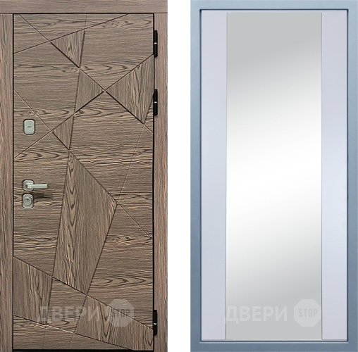 Входная металлическая Дверь Дива МД-97/2 Д-15 Зеркало Белый в Старой Купавне