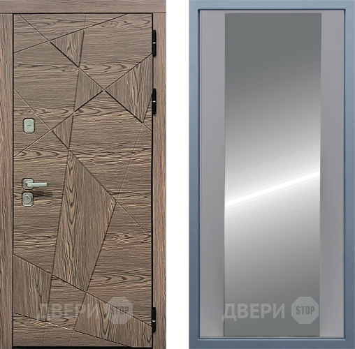 Входная металлическая Дверь Дива МД-97/2 Д-15 Зеркало Силк Маус в Старой Купавне