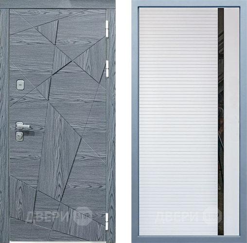 Входная металлическая Дверь Дива МД-97/3 МХ-45 Белый матовый в Старой Купавне