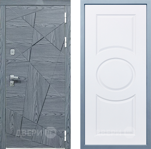 Входная металлическая Дверь Дива МД-97/3 Д-8 Белый в Старой Купавне