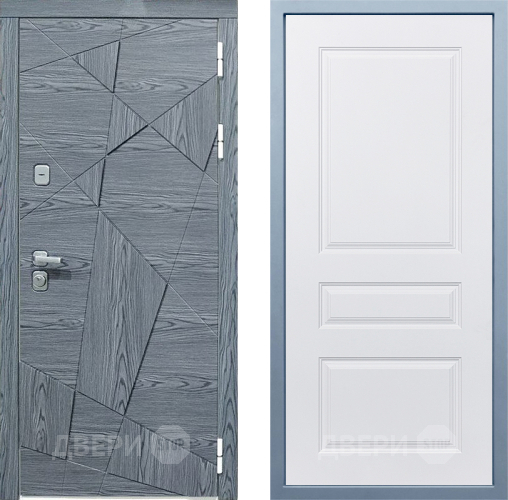 Входная металлическая Дверь Дива МД-97/3 Д-13 Белый в Старой Купавне