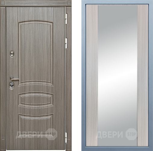 Входная металлическая Дверь Дива МД-42 Д-15 Зеркало Сандал белый в Старой Купавне