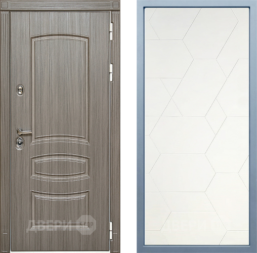 Входная металлическая Дверь Дива МД-42 М-16 Белый в Старой Купавне