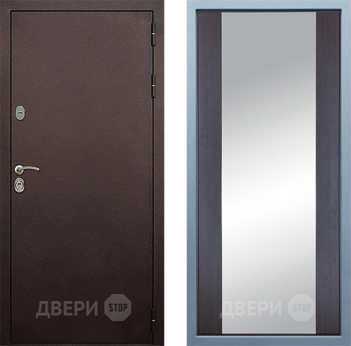 Входная металлическая Дверь Дива МД-40 Медь Д-15 Зеркало Венге в Старой Купавне