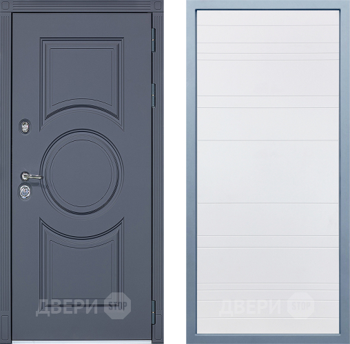 Входная металлическая Дверь Дива МХ-30 STR Д-5 Белый в Старой Купавне