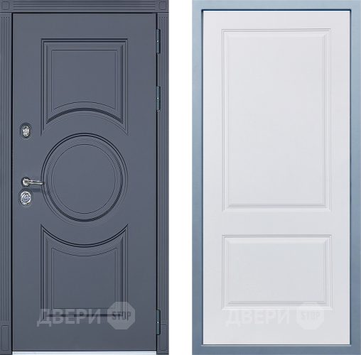 Входная металлическая Дверь Дива МХ-30 STR Д-7 Белый в Старой Купавне